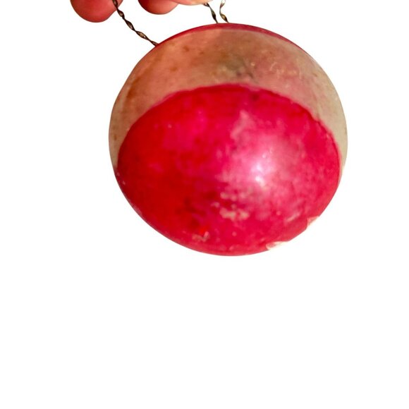 3 Antique Pink Glass Christmas Ornaments With Embossed & Etched Designs Rustic - Picture 13 of 16